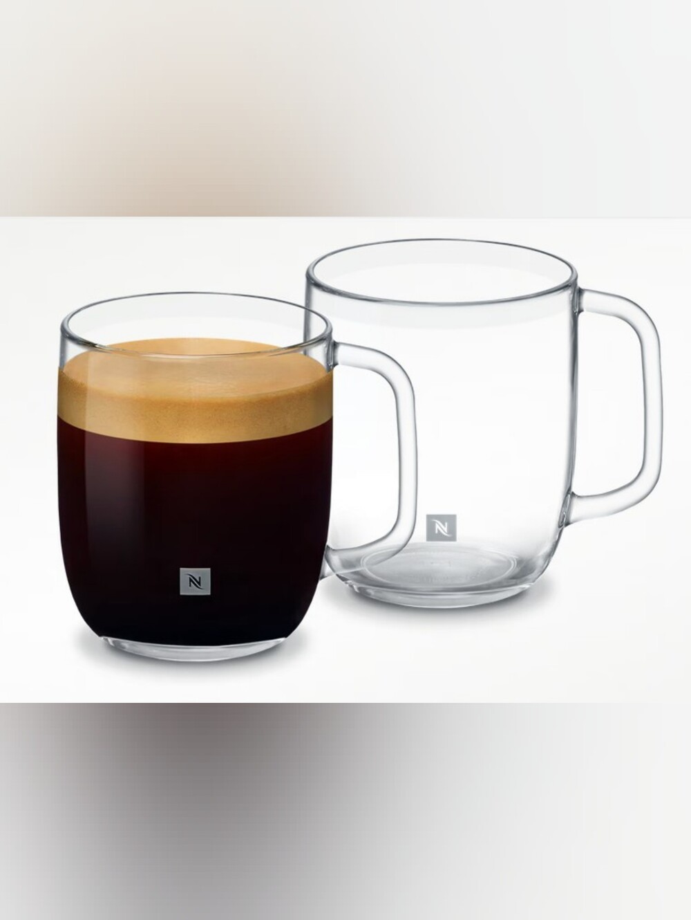 BNIB - Nespresso - Signature Collection - 2 Medium Glass Mugs